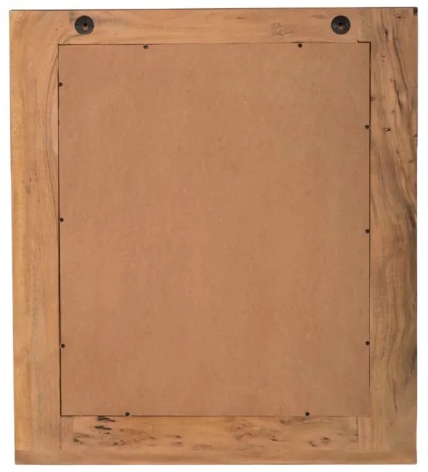 furniture-nabytek.cz - Masivní koupelnové zrcadlo Auckland z akáciového dřeva, lakované, hnědé – 68×13×78 cm