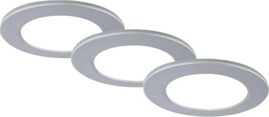 Brilo - SADA 3x LED Kúpeľňové podhľadové svietidlo LED/4W/230V IP44 strieborná