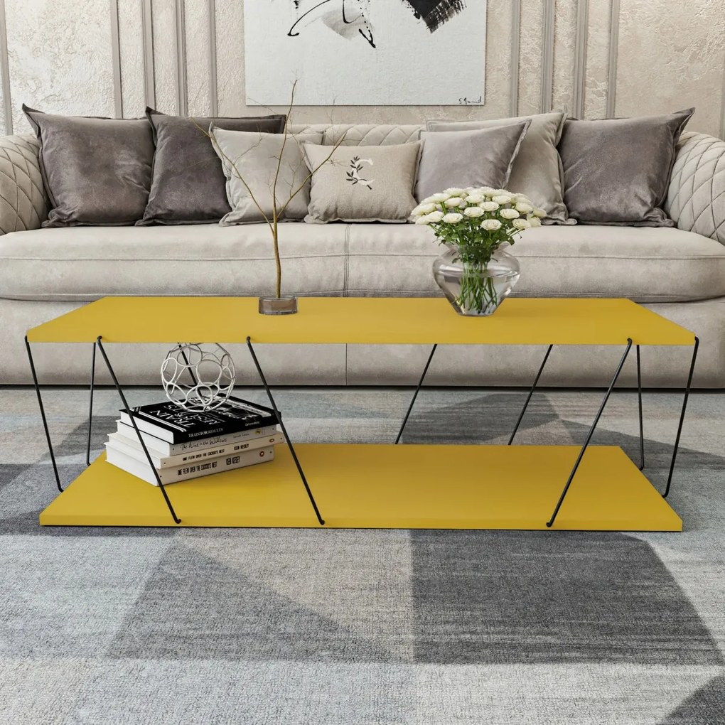 Konferenčný stolík Labranda 120 cm žltý