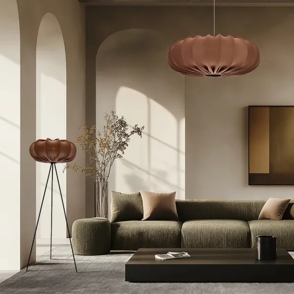 Stojacia lampa CAFEE 1xE27/40W/230V hnedá/čierna