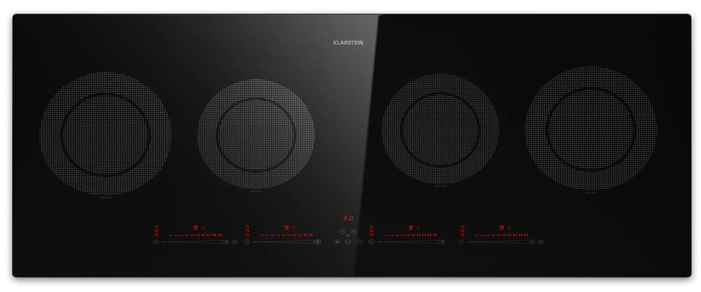 Klarstein Masterzone Slim Round, indukčná varná doska, max. 7200 W, vstavaná, 4 zóny