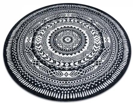 Okrúhly koberec FUN Napkin obrúsok - negru Veľkosť: kruh 100 cm