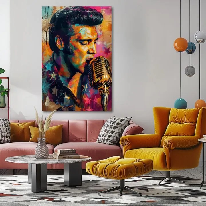 Obraz Elvis Presley - Zlatý hlas rock’n’rollu | 100% originál domaľovaný akrylom