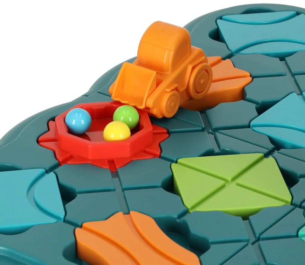 KIK Puzzle desková hra bludiště překážková dráha 28 el.