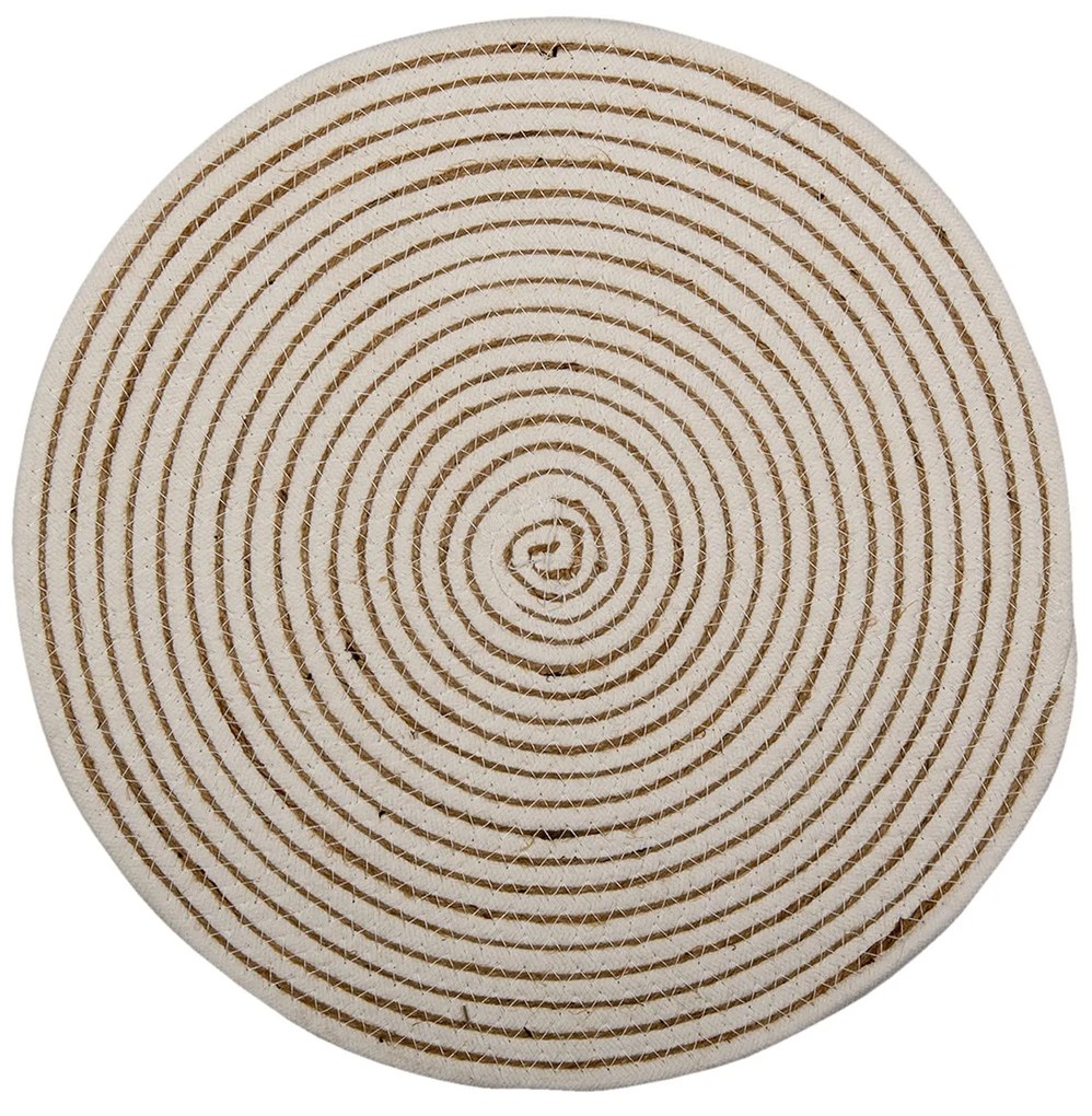 Okrúhle pruhované jutové prestieranie - Ø 40 * 1 cm
