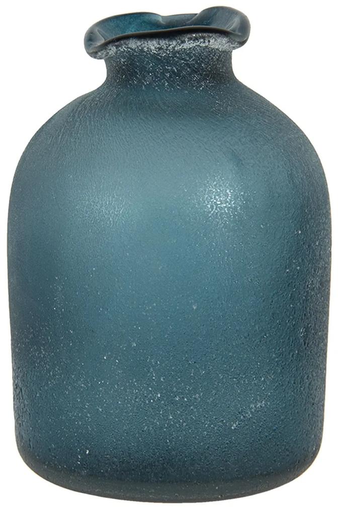 Modrá váza Single s patinou - 7 * 10 cm