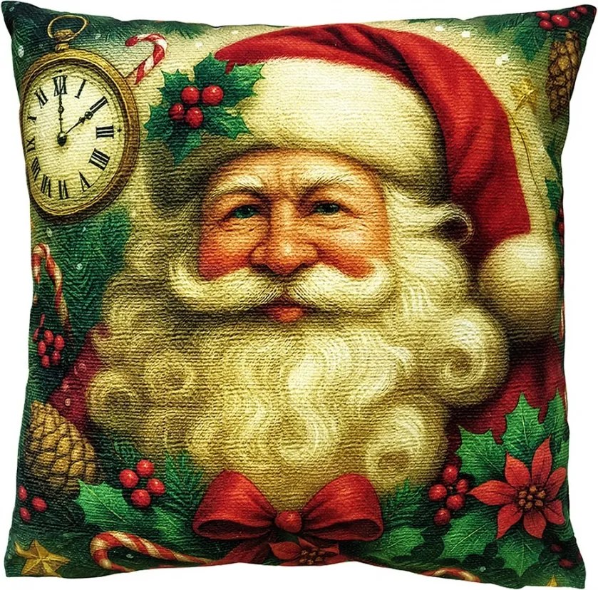 Dekoratívny vianočný vankúš Santa - 45*45*4 cm