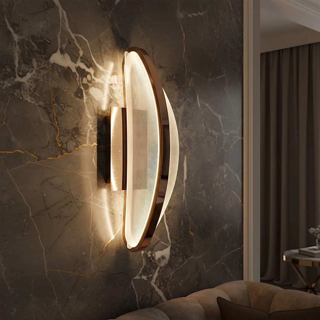 Toolight Toolight, LED nástenné svietidlo 15W, 4000K, 3000lm, G125-W, ružové zlato, OSW-02617