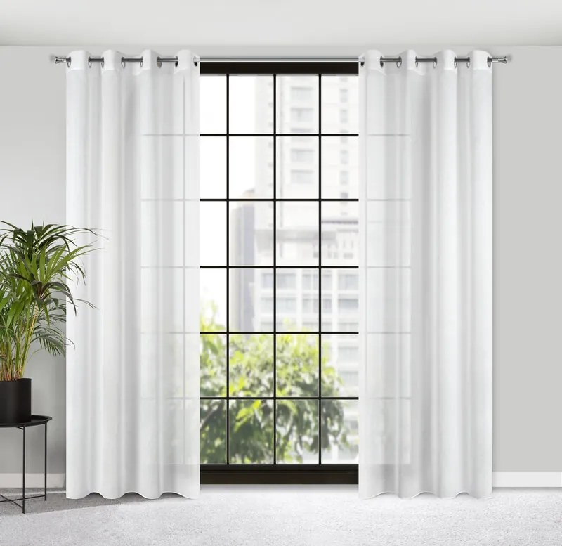 ZÁCLONA MARGO 140X250 CM BIELA