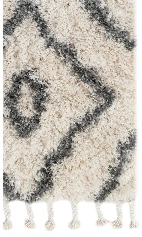 Kusový koberec shaggy Daren krémovo sivý 2 60x100cm