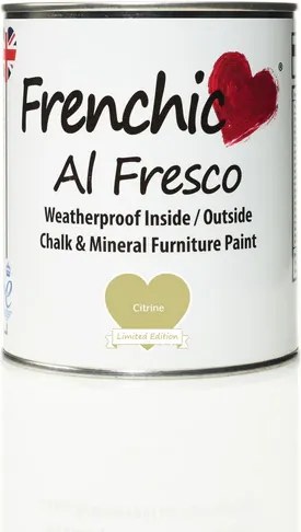 Bledozelená kriedová farba do exteriéru Frenchic Al Fresco Citrine 750 ml
