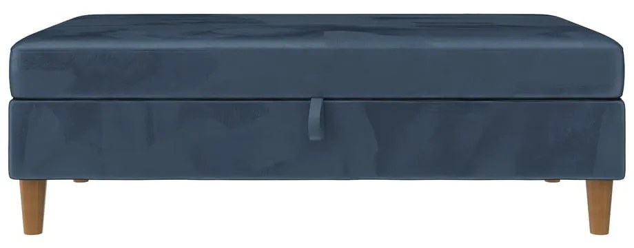 Modrá zamatová podnožka Lilly – Støraa