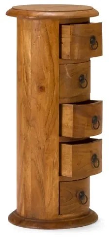 furniture-nabytek.cz - Masívna komoda Texas z akácie, lakovaná, prírodná – 32×32×76 cm