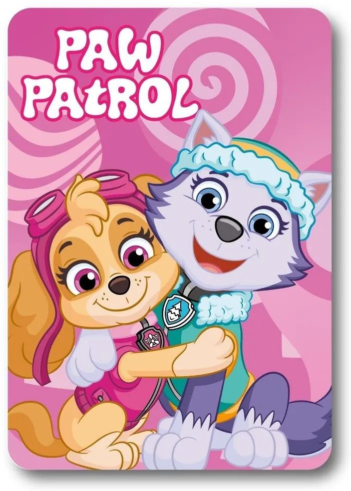 Deka detská flecee Paw Patrol ružová 140x100cm Faro Tiahome