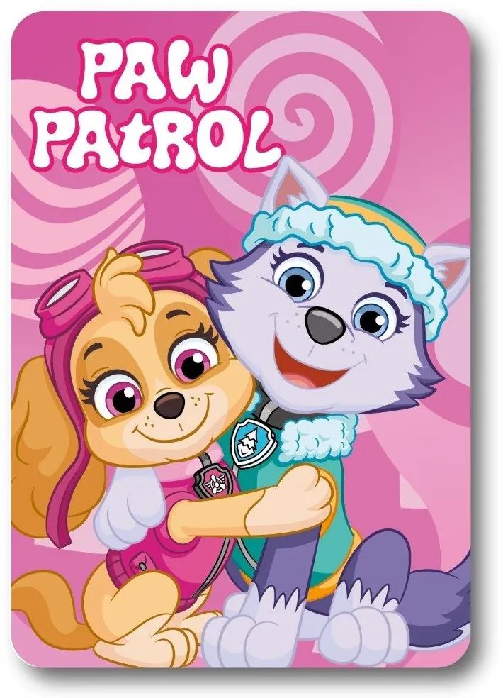 Deka detská flecee Paw Patrol ružová 140x100cm Faro