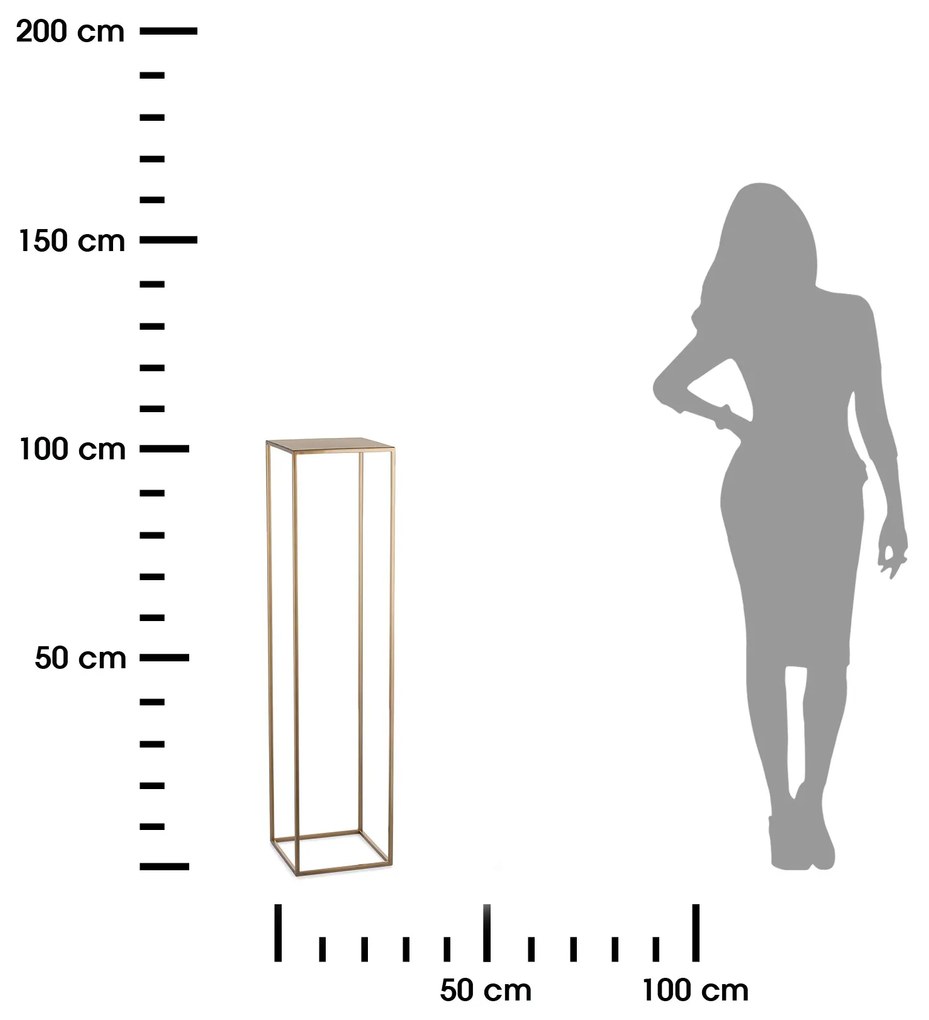 Květinový stojan CHARR 100 cm zlatý