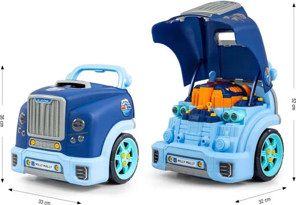 Auto s motorom N-gine modré