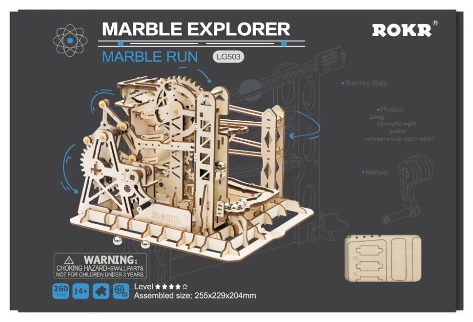 Robotime Rokr 3D Puzzle Marble Explorer Kuličkodráha LG503 217ks