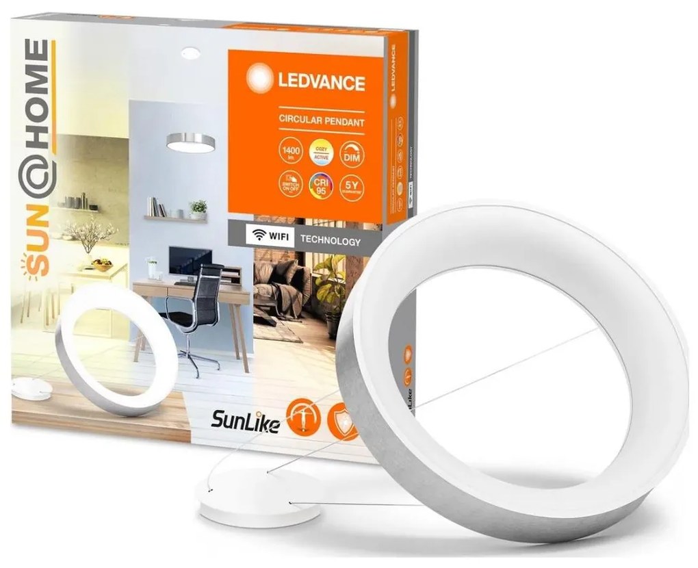 Ledvance - LED Stmievateľný luster na lanku SUN@HOME CIRCULAR LED/18,5W/230V Wi-Fi