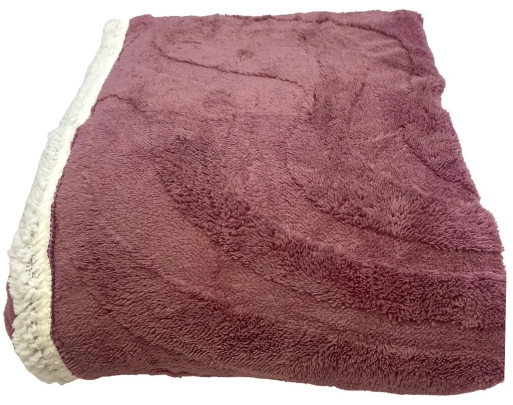 Deka luxury baranková z mikroplyšu staroružová 150x200cm TiaHome