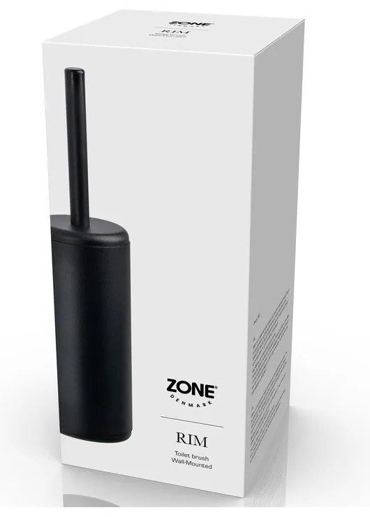 Čierna závesná WC kefa Zone Rim