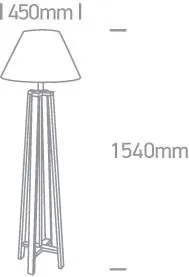 Interierové rustikálne svietidlo ONE LIGHT stojanová lampa 61118A