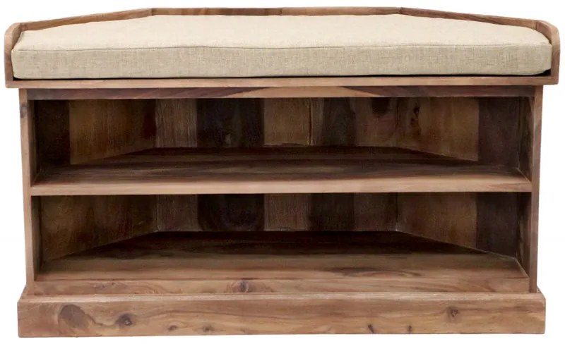 Botník rohový Rami 105x60x40 indický masív palisander Only stain