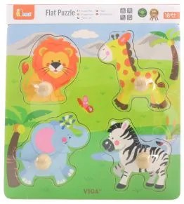 Viga drevené puzzle - Divoké zvieratá