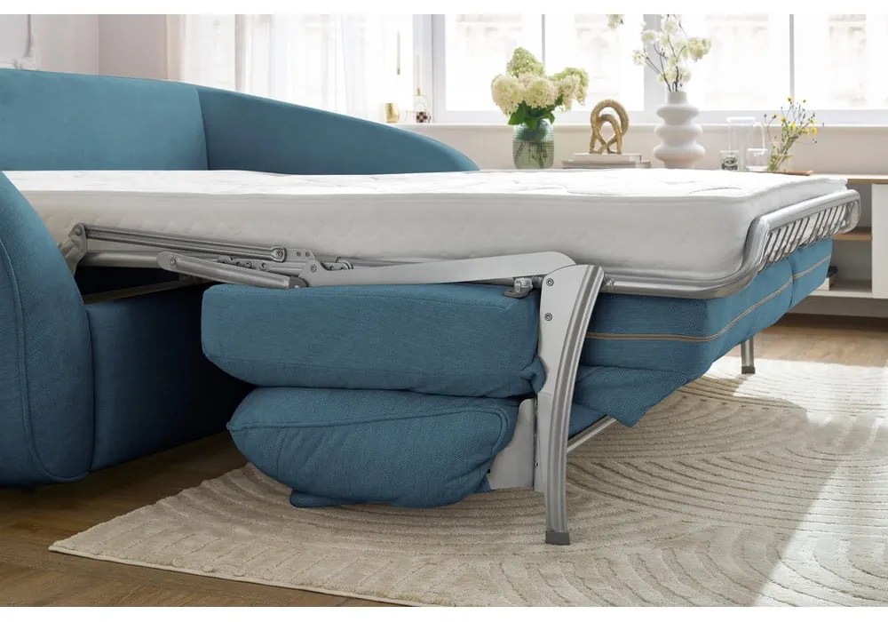 Modrá rozkladacia pohovka 235 cm Cezanne – Bobochic Paris