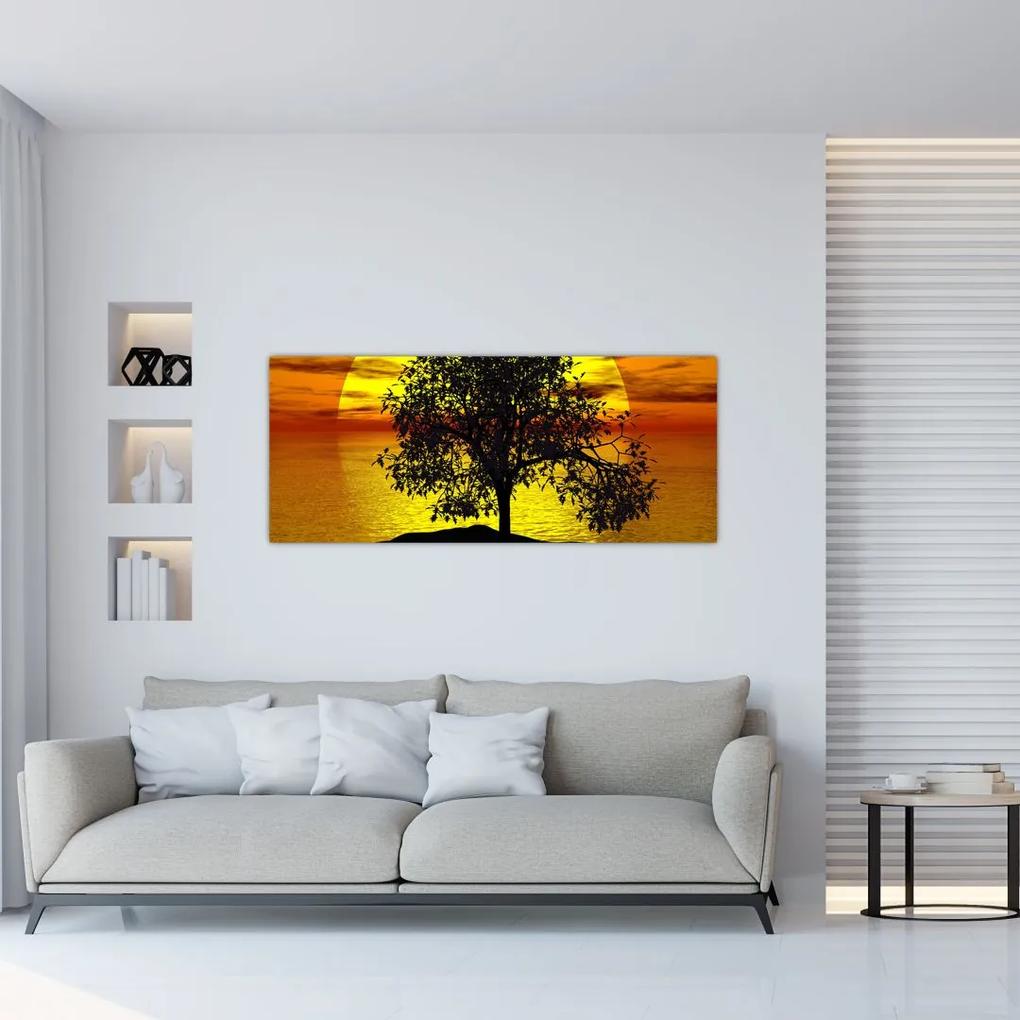 Obraz siluety stromu (120x50 cm)