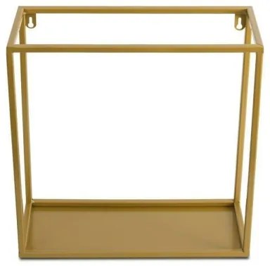 Nástenná polica 35x35 cm zlatá