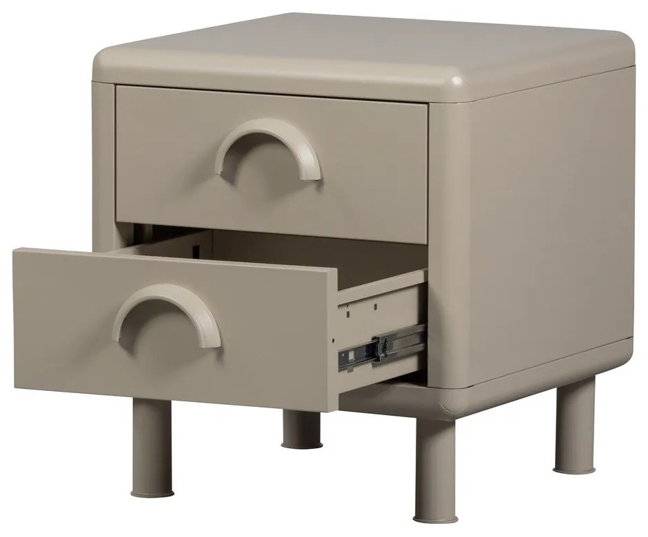 Béžový kovový nočný stolík Rune – WOOOD