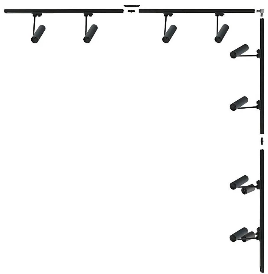 Zuma Line 3586 - Bodové svietidlo v lištovom systéme LISA 8xGU10/35W/230V čierna