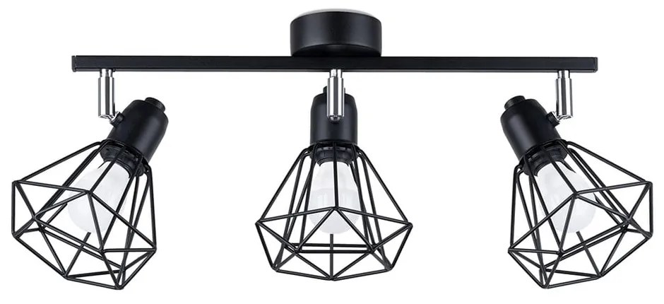 Čierne stropné svietidlo ø 10 cm Varpu – Sollux