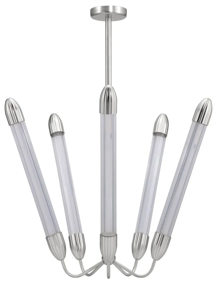 Oceľové závesné svietidlo v striebornej farbe so skleneným tienidlom ø 86 cm Lemon Squeeze – UMAGE