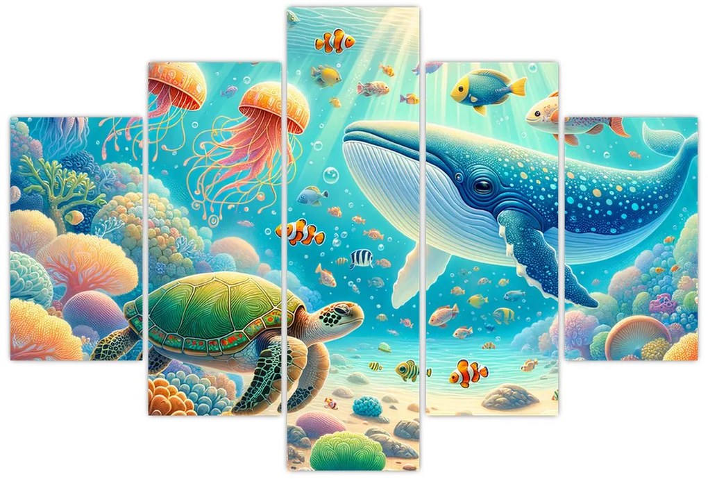 Obraz - Svet pod hladinou (150x105 cm)
