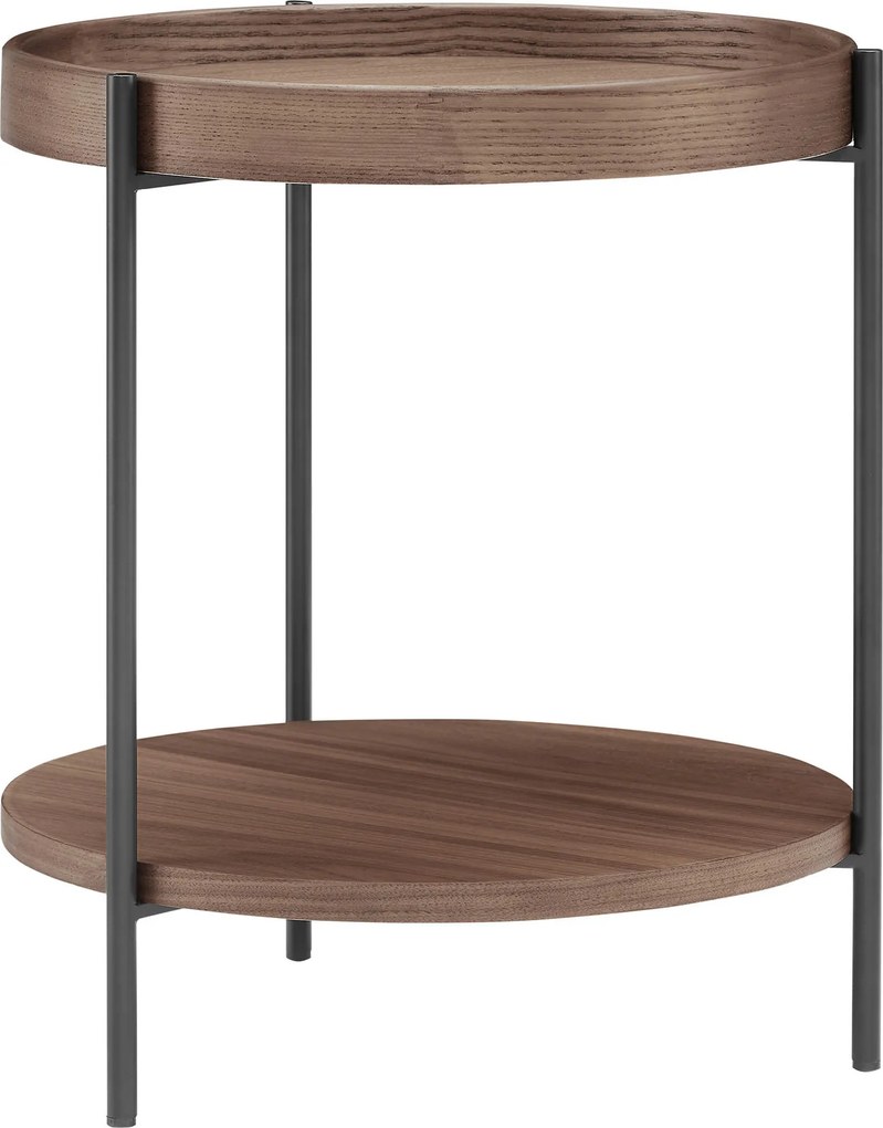 XXXLutz PRÍRUČNÝ STOLÍK, farba vlašského orecha, kompozitné drevo, 44/49 cm Livetastic - Online Only obývacie izby - 001769013006