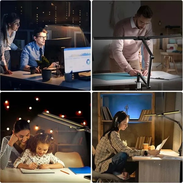 LED Stmievateľná dotyková stolná lampa LED/24W/230V 3000-6500K CRI 92 čierna