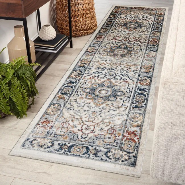 Koberec / behúň DISTIN 0834A granátový / modrý / žltý / terrakota