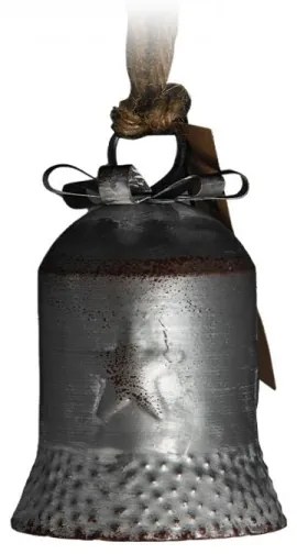 Vianočný zvonček s hviezdou 12 cm