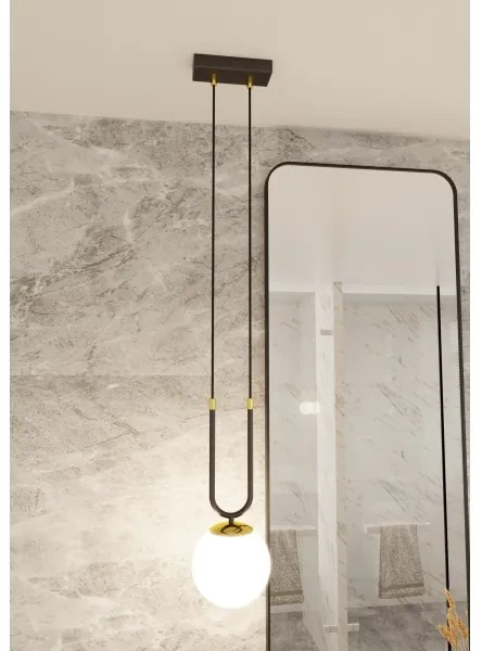 Luster na lanku GLAM 1xE14/10W/230V čierna