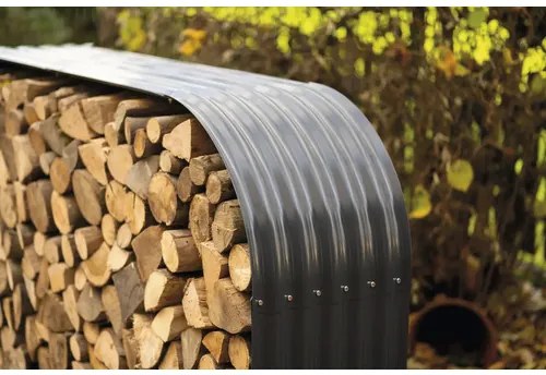 Prístrešok na drevo WESTMANN 212 x 46 x 111 cm plechový antracit