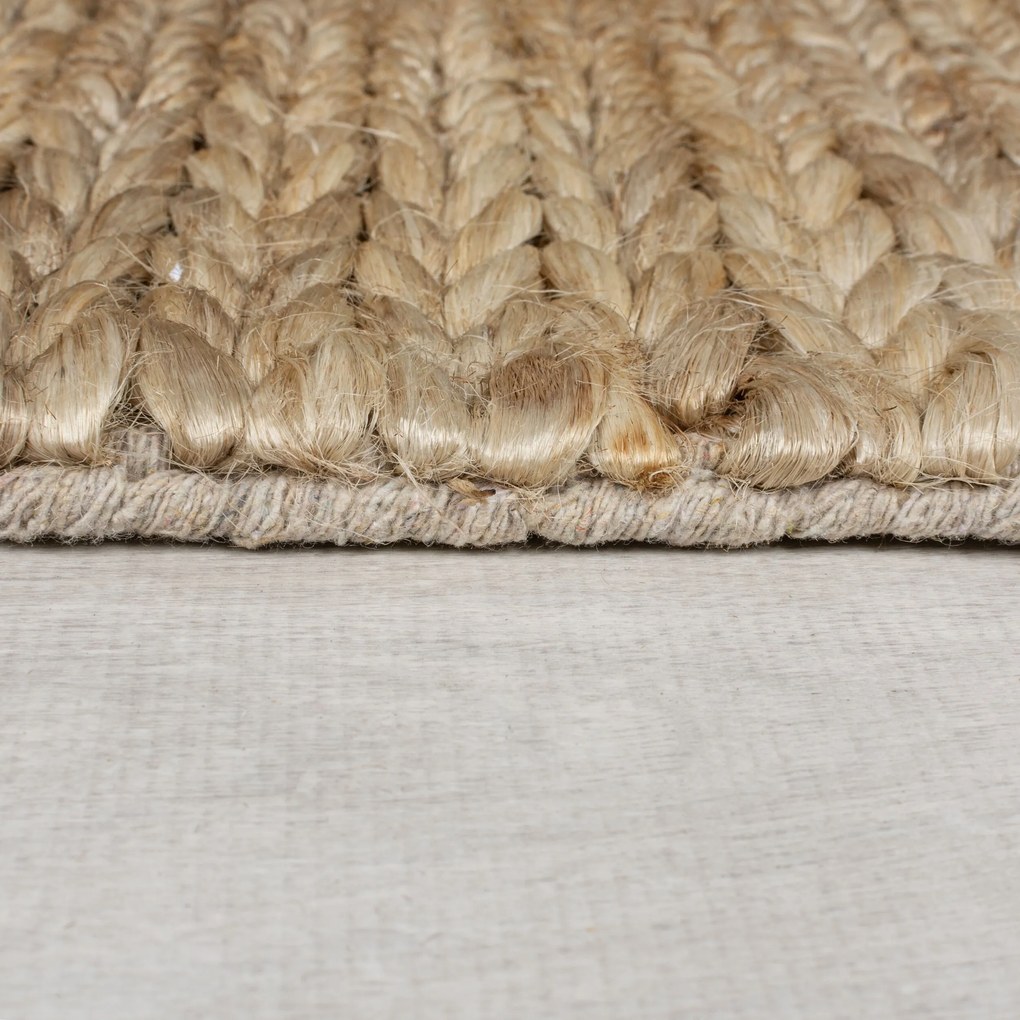 Kusový koberec Drew Braid Border Natural, 200x290, béžová, chodba / predsieň, Flair Rugs