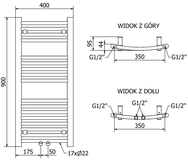 Mexen Ares, elektrické vykurovacie teleso 900 x 400 mm, 300 W, biela, W102-0900-400-2300-20