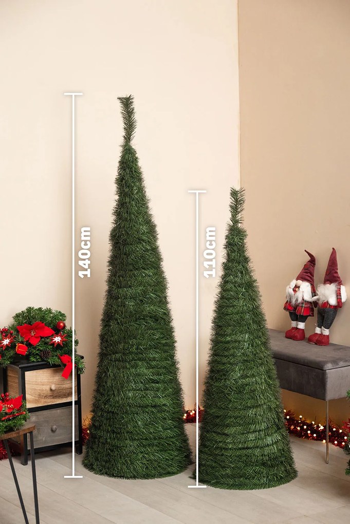 Foxigy Vianočný stromček kužeľ 110cm green