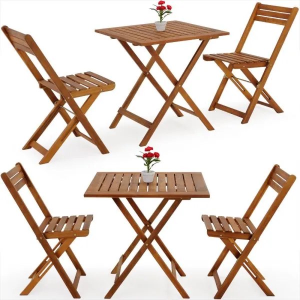 InternetovaZahrada - Drevený balkónový set 2+1
