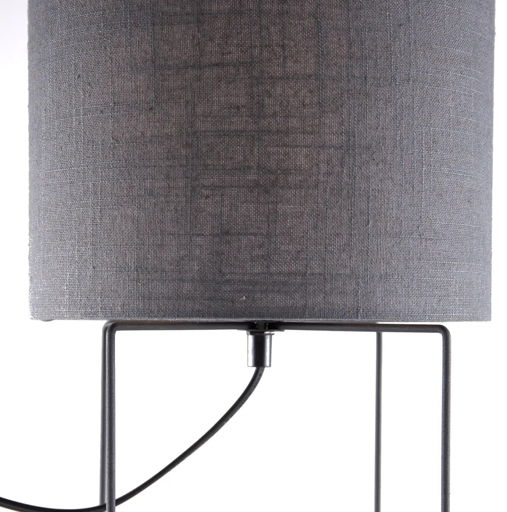 Moderná stolná lampa sivá - Hina