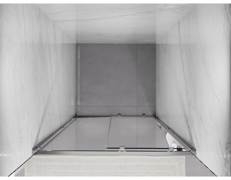 Mexen Exo, posuvné dvere do otvoru 110x200 cm, 6mm číre sklo, chrómový profil, 8151-110-000-01-00