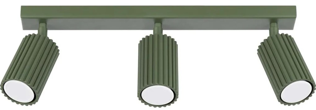 Sollux SL.1619 - Bodové svietidlo KARBON 3xGU10/10W/230V zelená