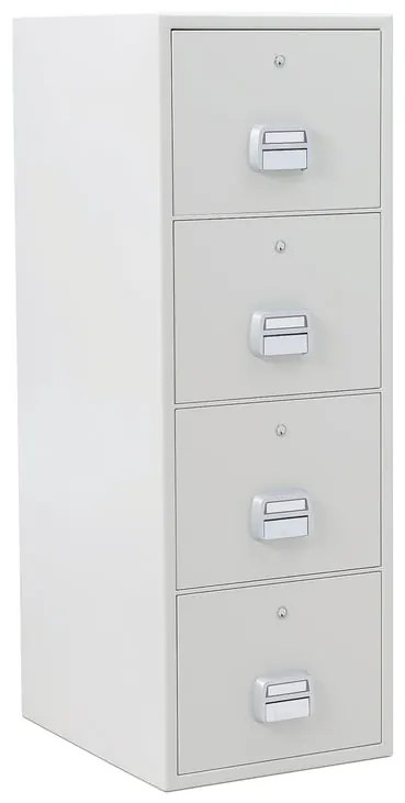 Ohňovzdorná kancelárska kartotéka SHELL, 4 zásuvky, mechanický zámok